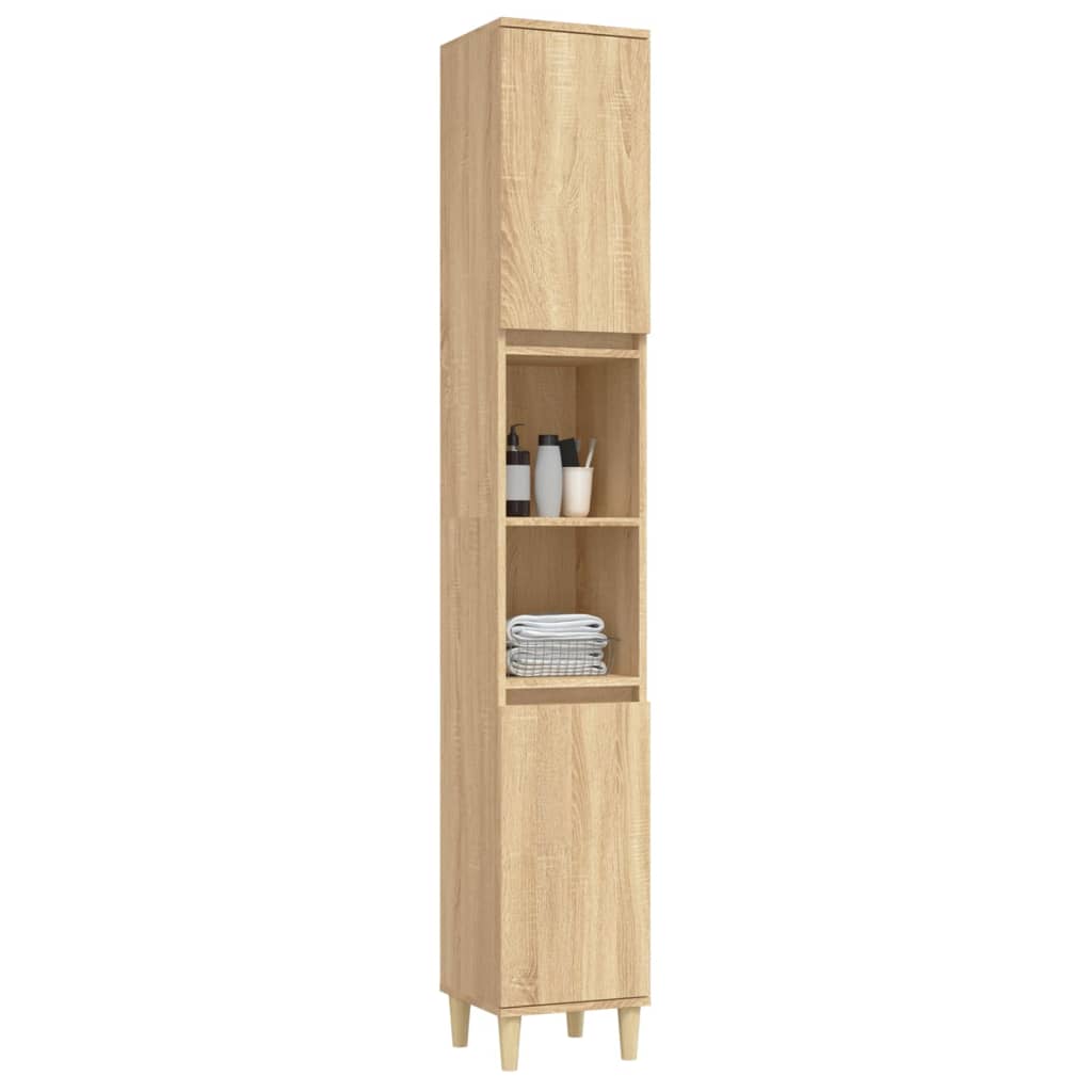 Badrumsskåp Sonoma Ek 30x30x190cm
