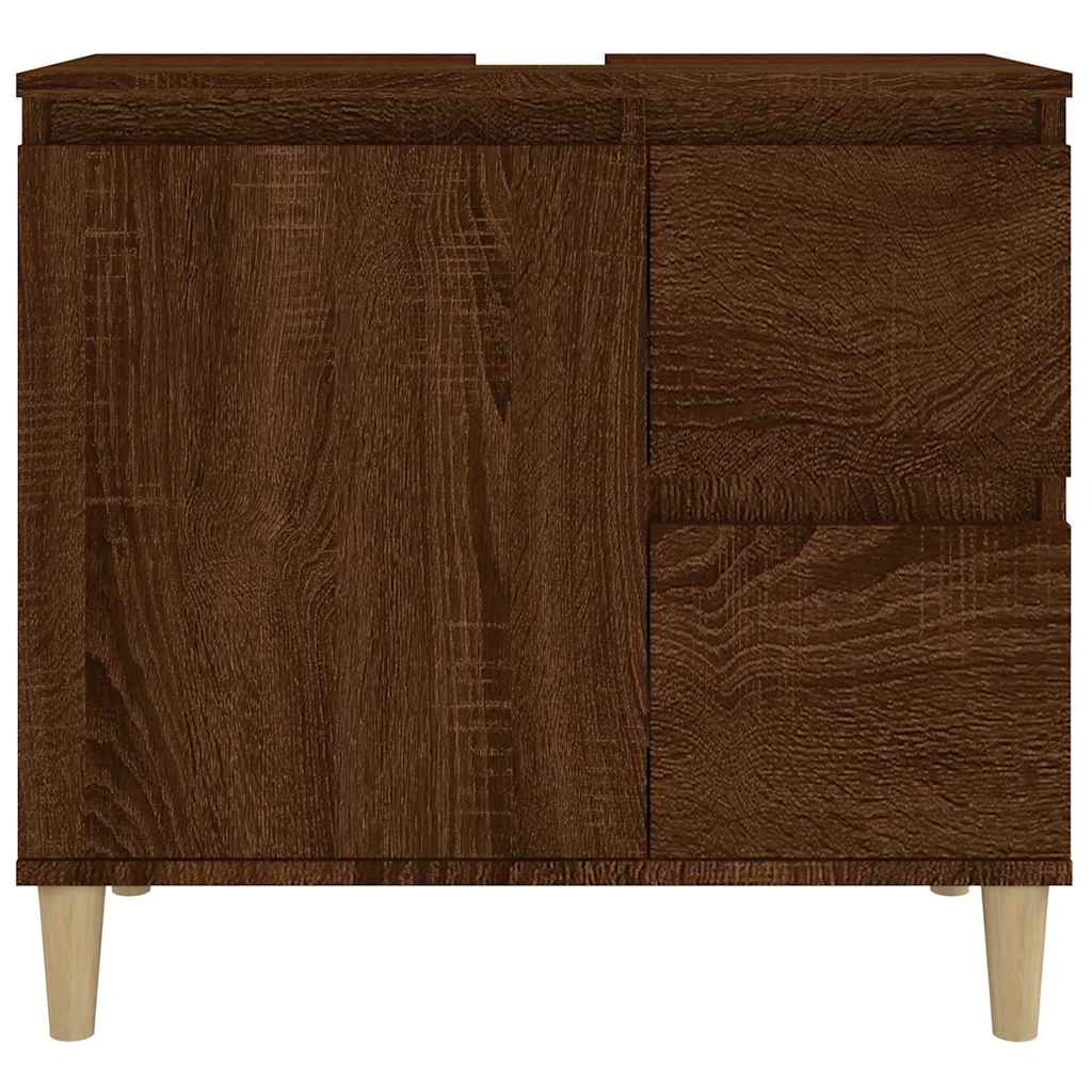 Badrumsskåp Brun Ek 65x33x60 cm