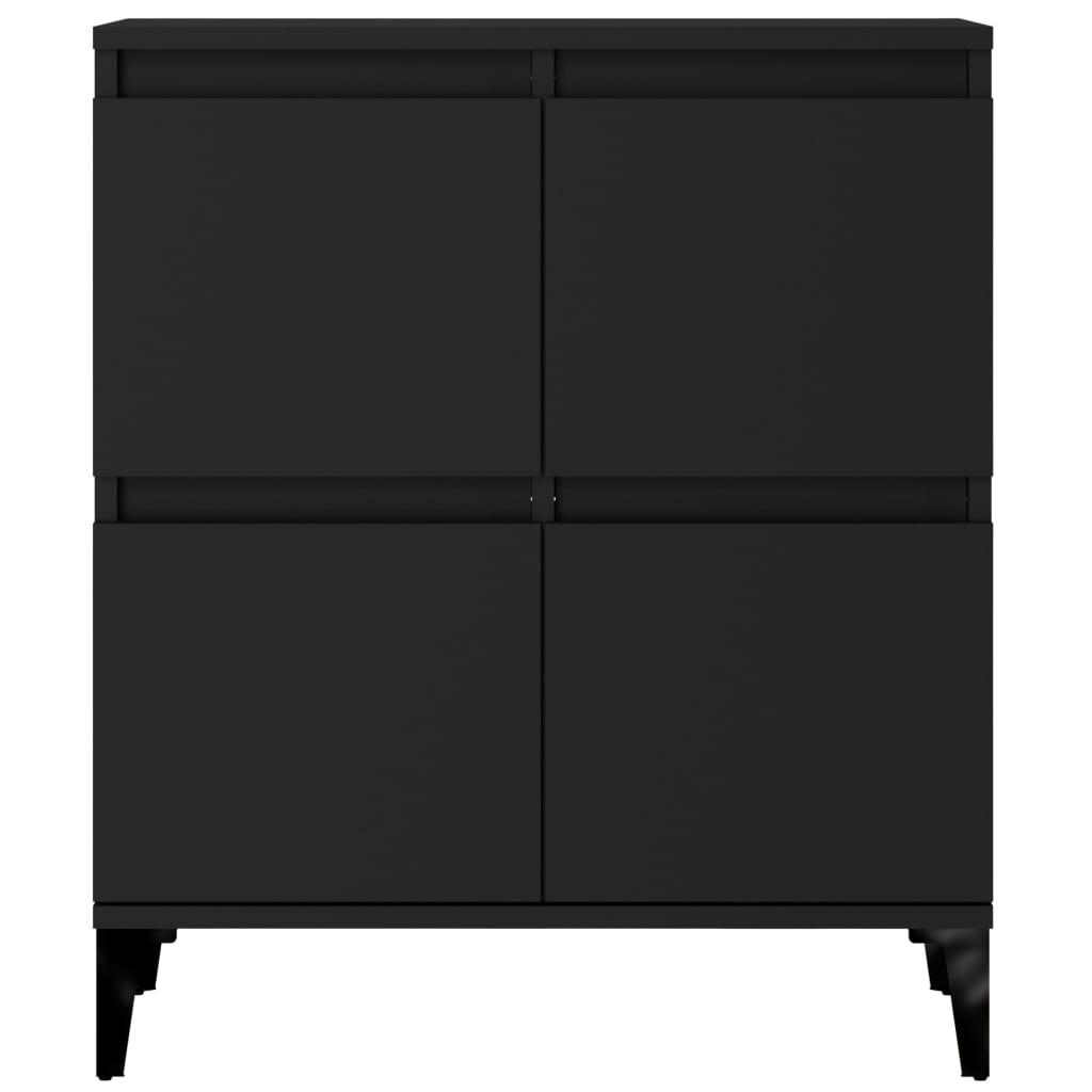Byrå svart 60x35x70 cm konstruerat trä