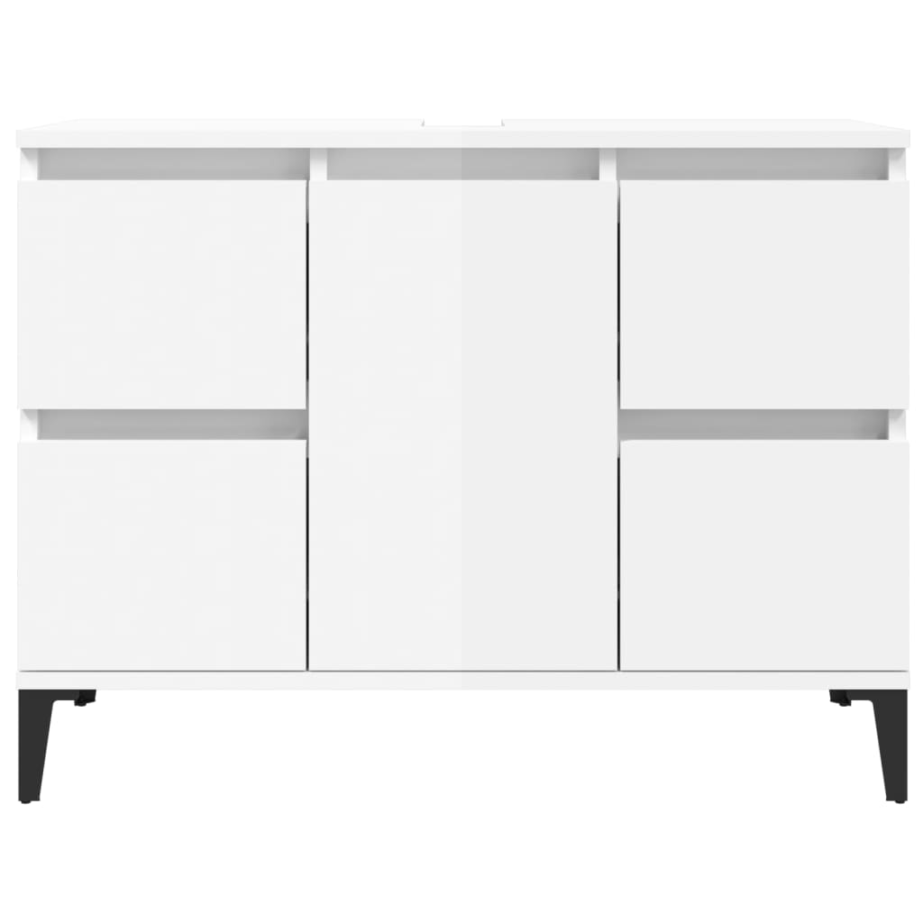 Badrumsunderskåp Högglans Vit 80x33x60 cm