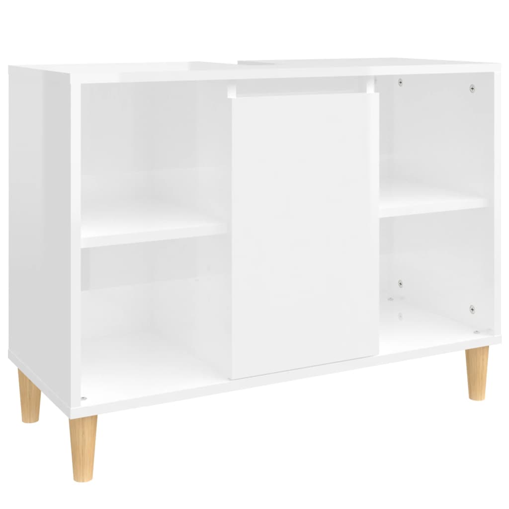Badrumsunderskåp Högglans Vit 80x33x60 cm