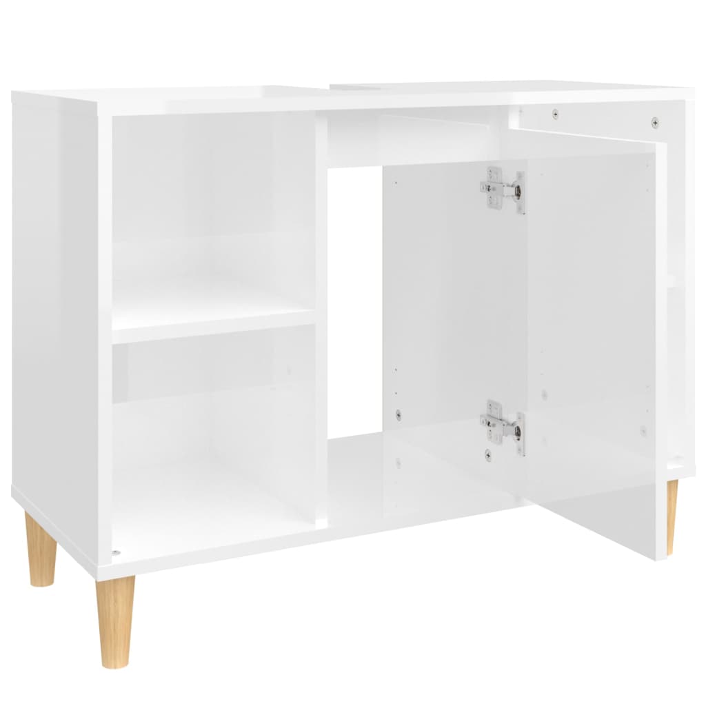 Badrumsunderskåp Högglans Vit 80x33x60 cm