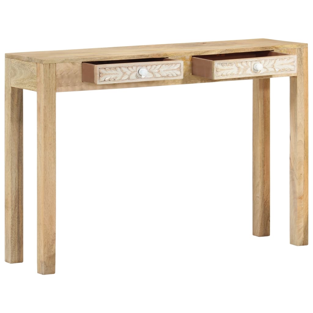 Avlastningsbord Konsollbord Trä 110x30x75 cm massivt blekt mangoträ
