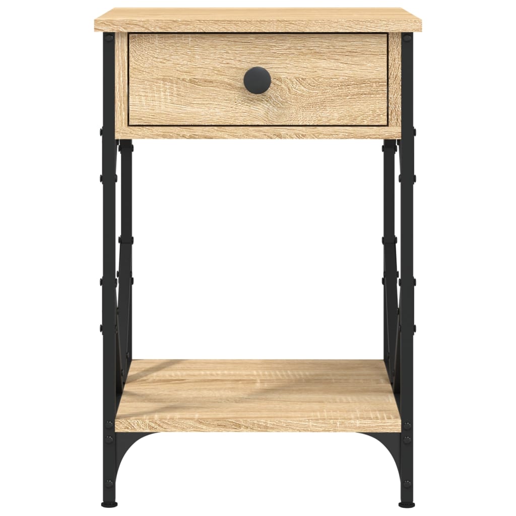 Sängbord 2 st sonoma-ek 40x42x60 cm konstruerat trä