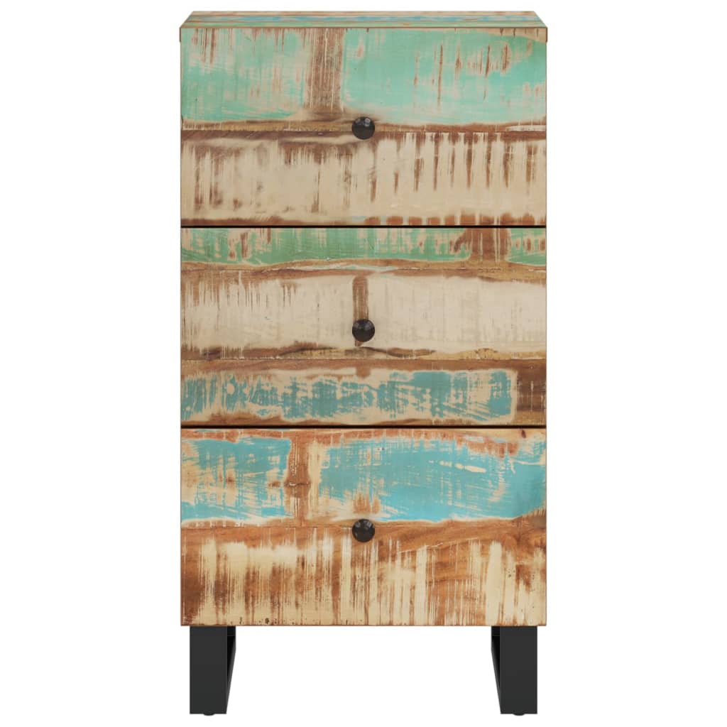 Skänk Trä med 3 lådor 40x33,5x75 cm massivt återvunnet trä