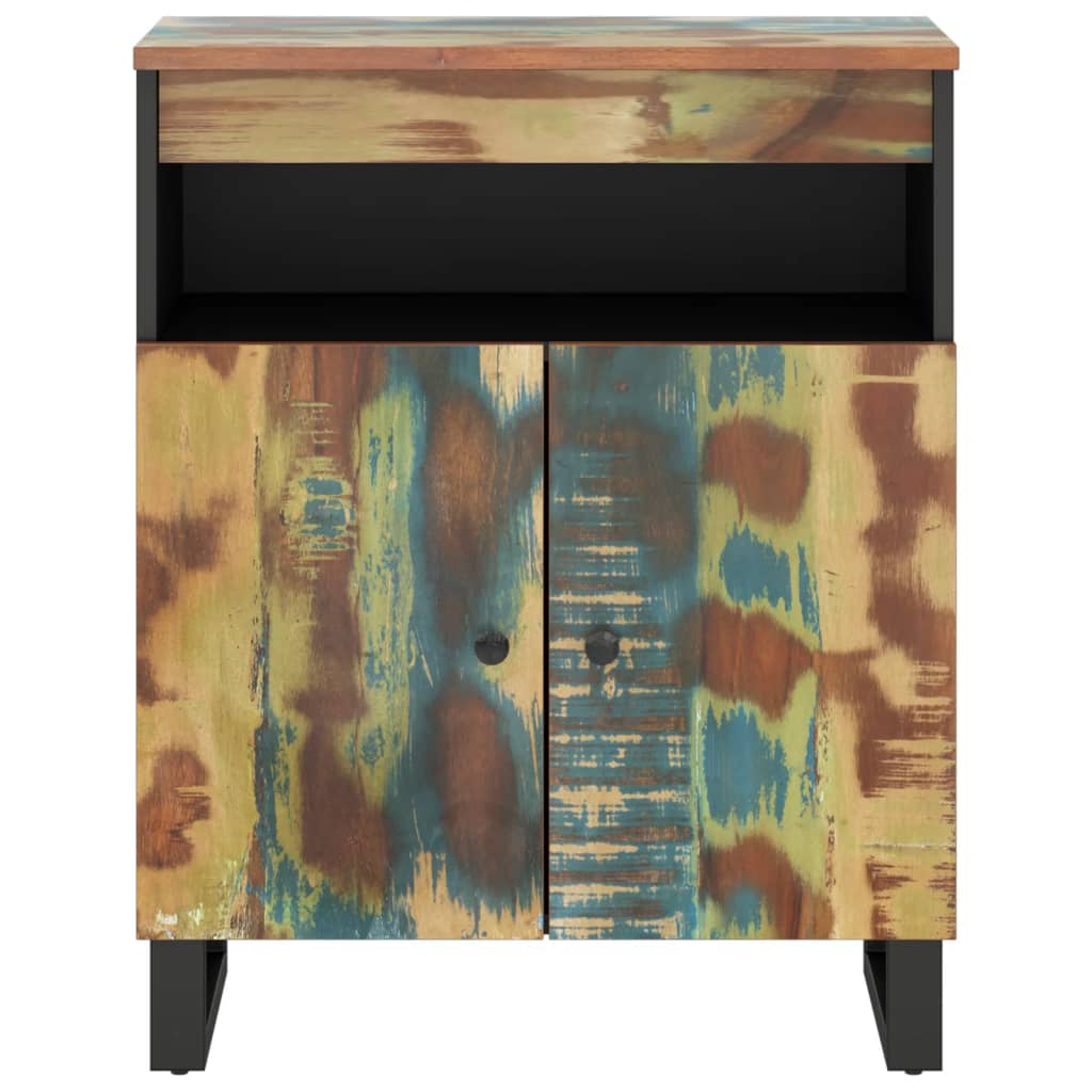 Skänk Trä med 2 dörrar 60x33x75 cm massivt återvunnet trä