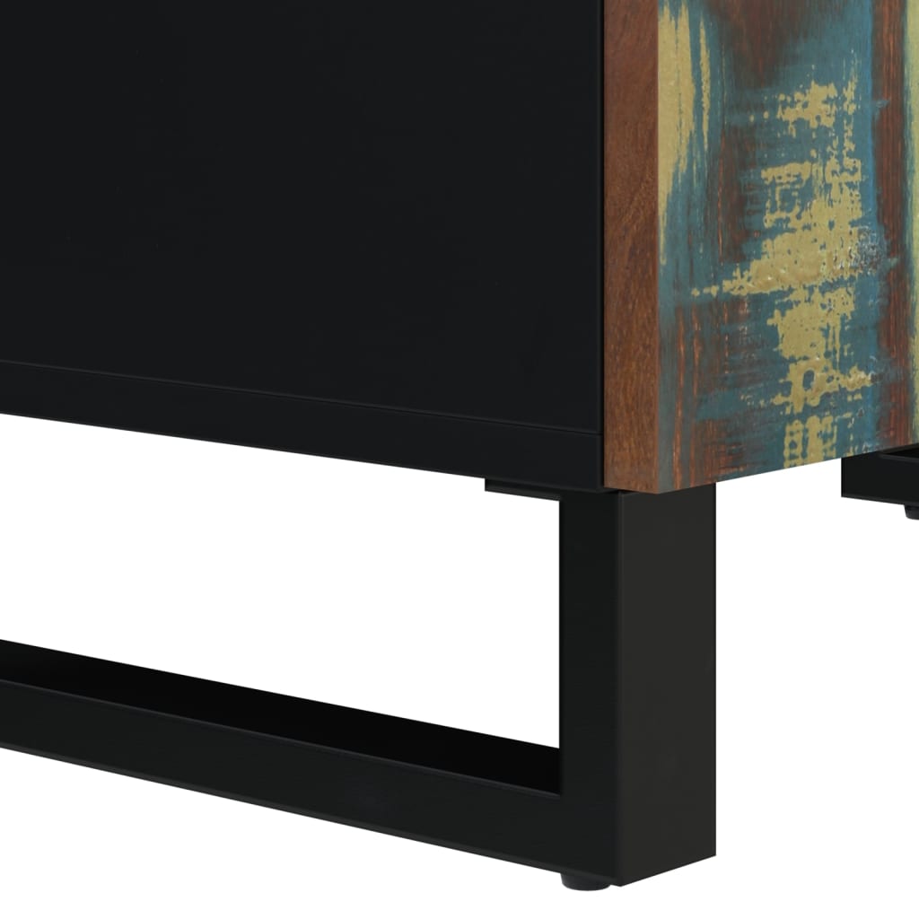 Skänk Trä med 4 dörrar 60x33x75 cm massivt återvunnet trä