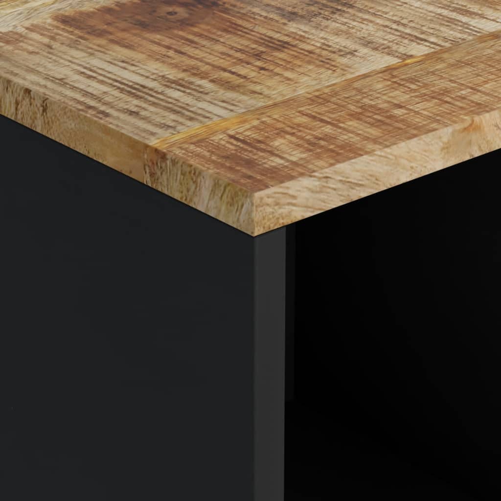 Skänk Trä med 2 dörrar 80x33x75 cm massivt mangoträ