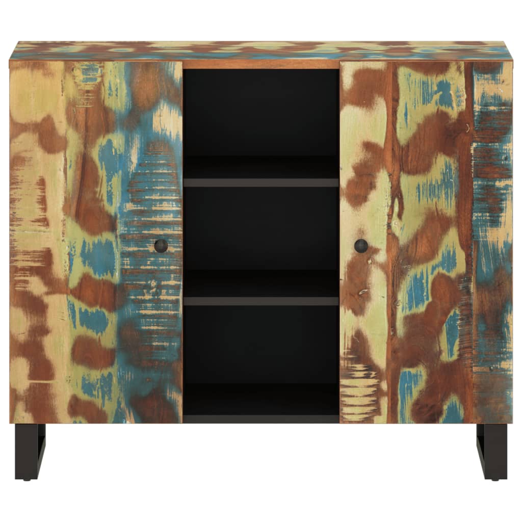 Skänk Trä med 2 dörrar 90x33x75 cm massivt återvunnet trä