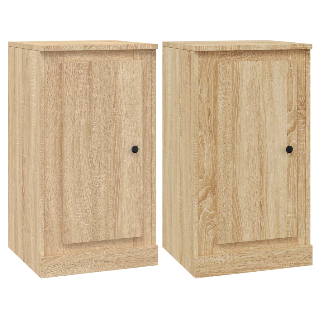 Skåp 2 st sonoma-ek 37,5x35,5x67,5 cm konstruerat trä