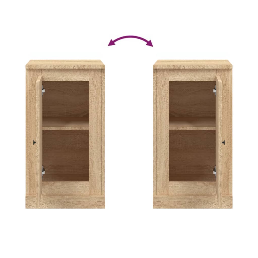 Skåp 2 st sonoma-ek 37,5x35,5x67,5 cm konstruerat trä