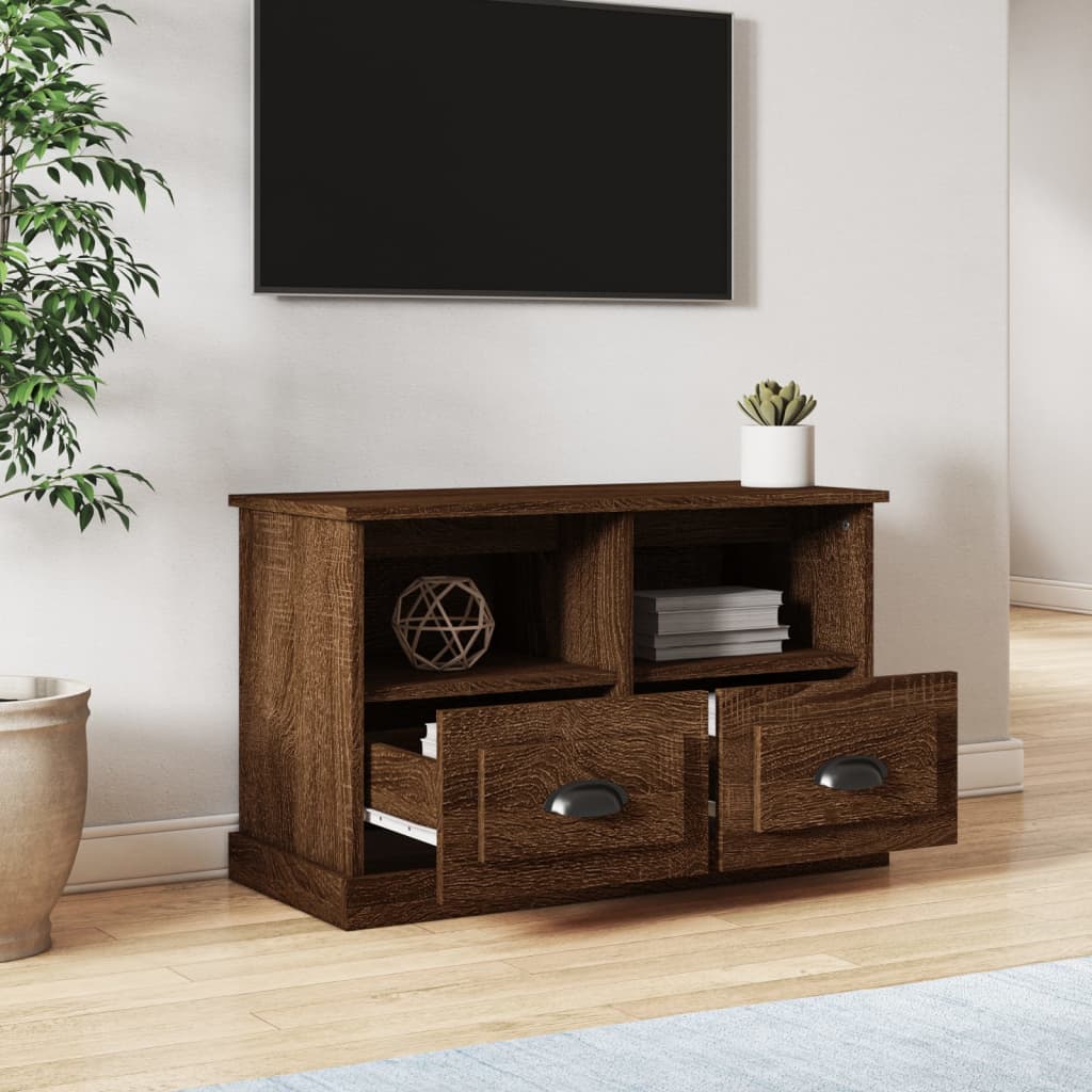 TV-skåp Brun Ek 80x35x50 cm