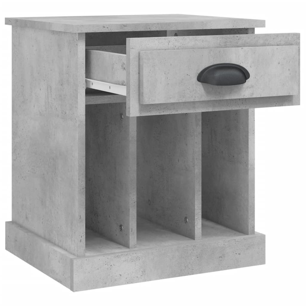 Sängbord 2 st betonggrå 43x36x50 cm