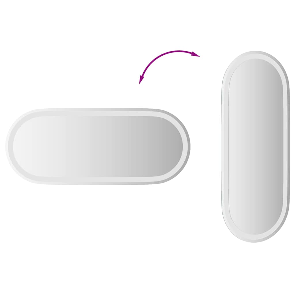 Badrumsspegel LED 90x40 cm oval