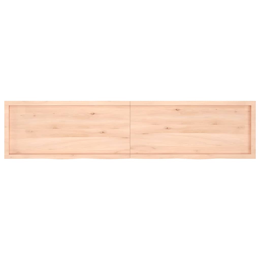 Hyllplan 220x50x(2-6) cm obehandlad massiv ek