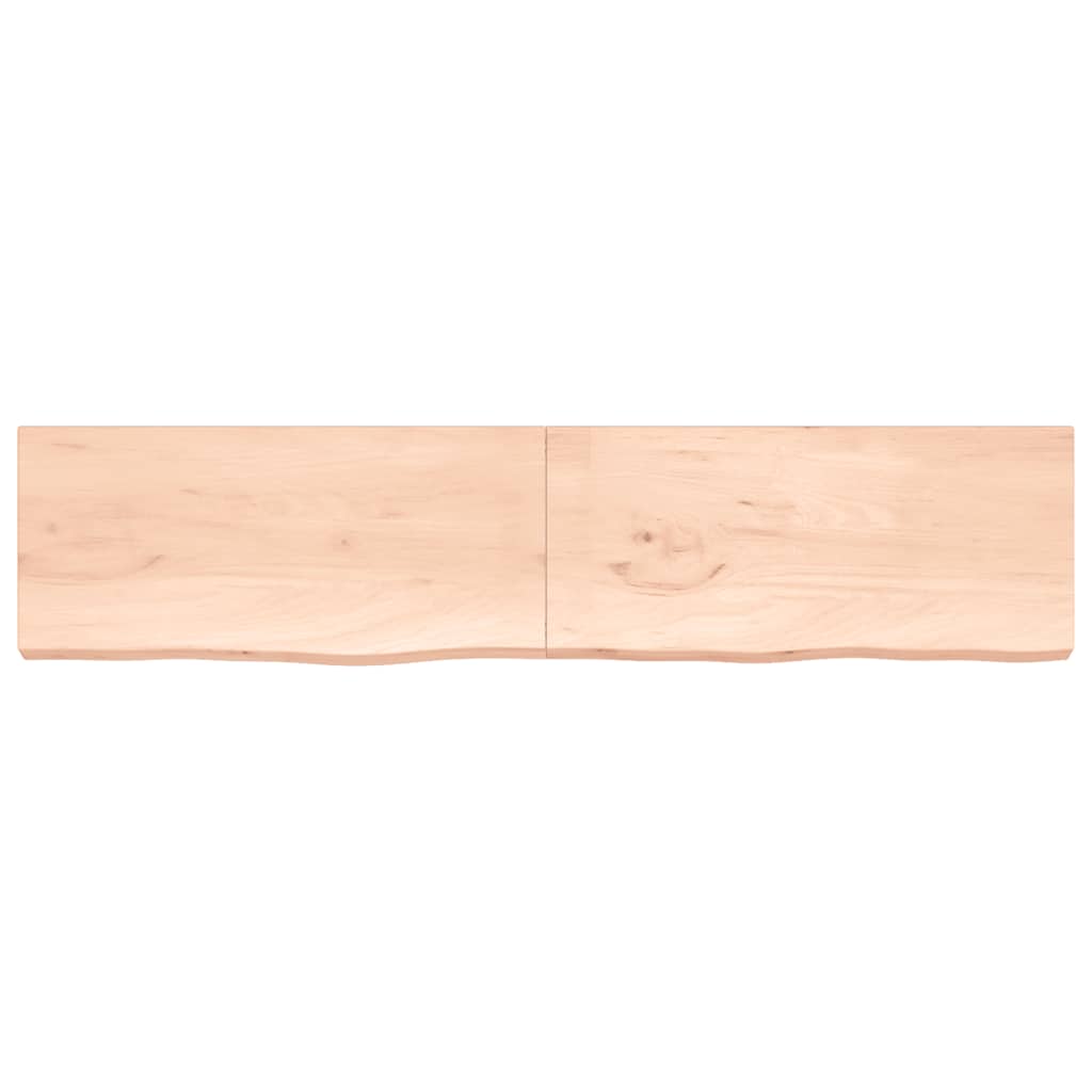 Hyllplan 220x50x(2-6) cm obehandlad massiv ek