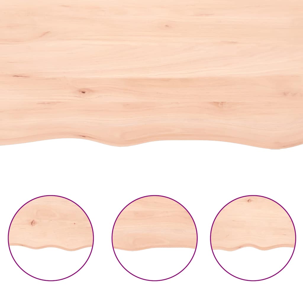 Hyllplan 220x50x(2-6) cm obehandlad massiv ek