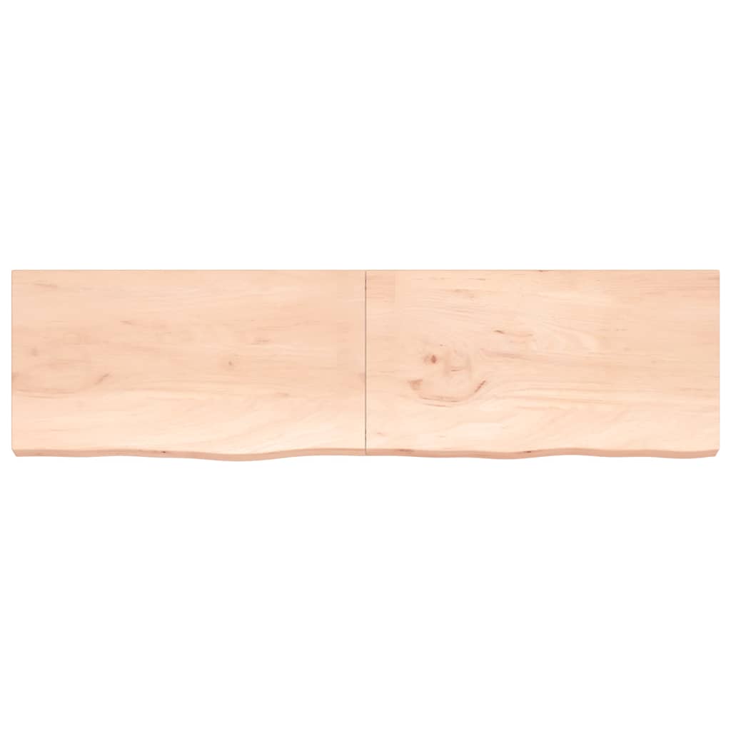 Hyllplan 220x60x(2-6) cm obehandlad massiv ek
