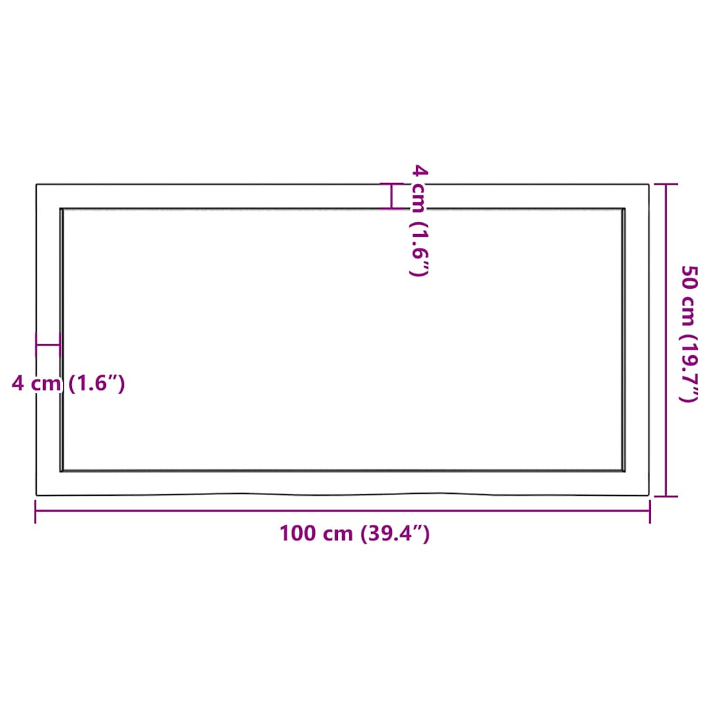 Vägghylla ljusbrun 100x50x(2-4) cm behandlad massiv ek