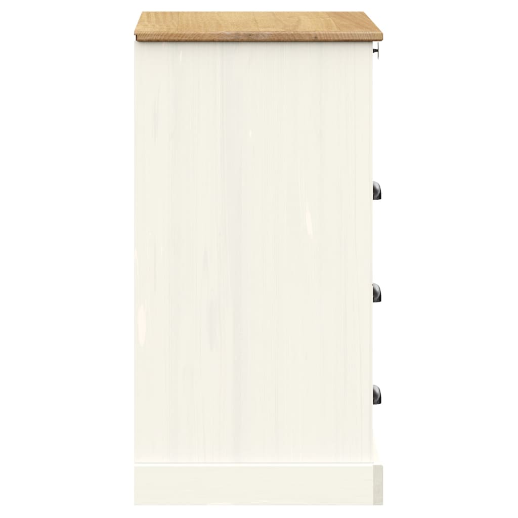 Byrå Vit VIGO 80x40x76 cm massiv furu