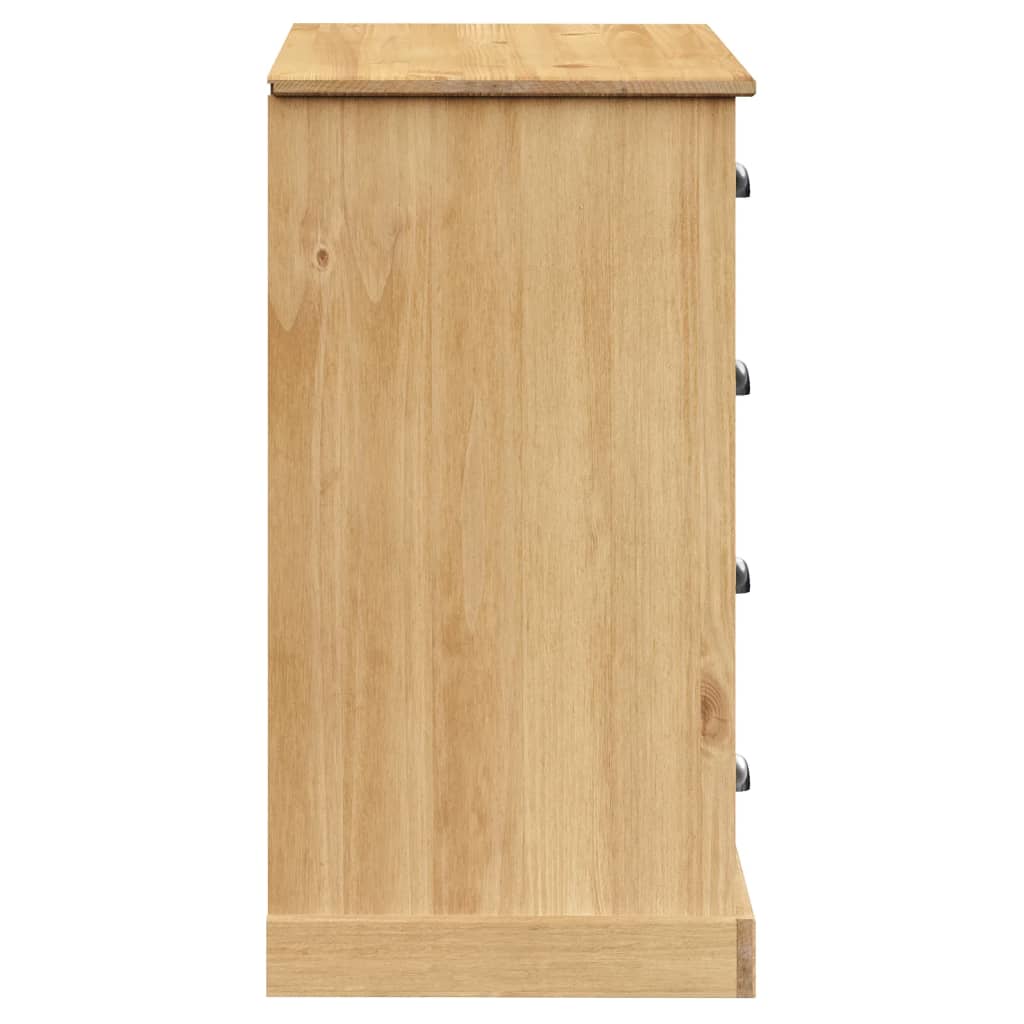 Skänk Trä med lådor VIGO 113x40x75 cm massiv furu