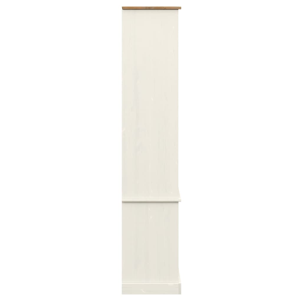 Vitrinskåp med glasdörrar VIGO Vit 85x35x170 cm massiv furu