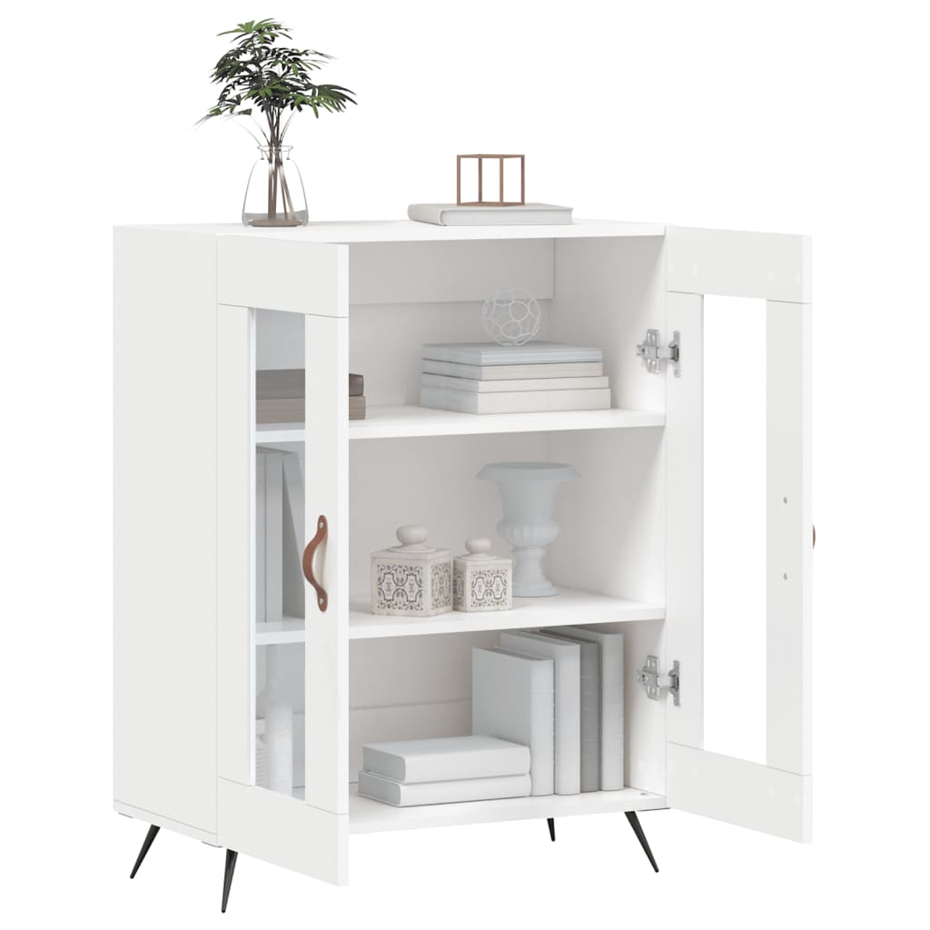 Skåp vit 69,5x34x90 cm konstruerat trä