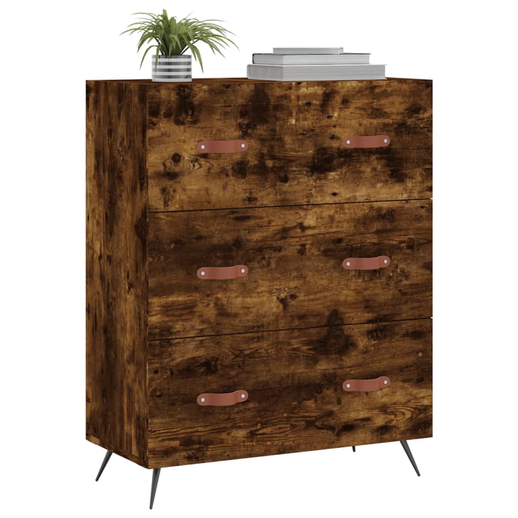 Byrå Rökfärgad Ek 69,5x34x90 cm