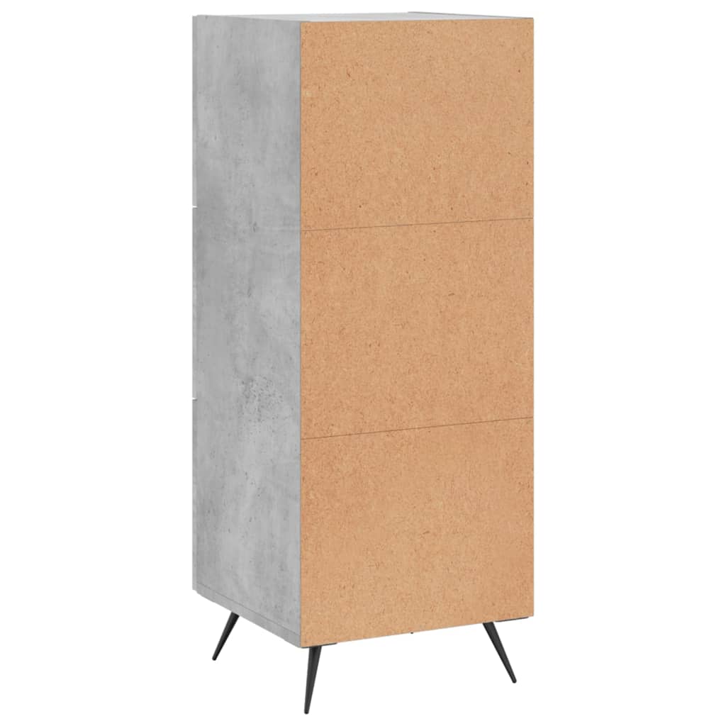 Skåp betonggrå 34,5x34x90 cm konstruerat trä
