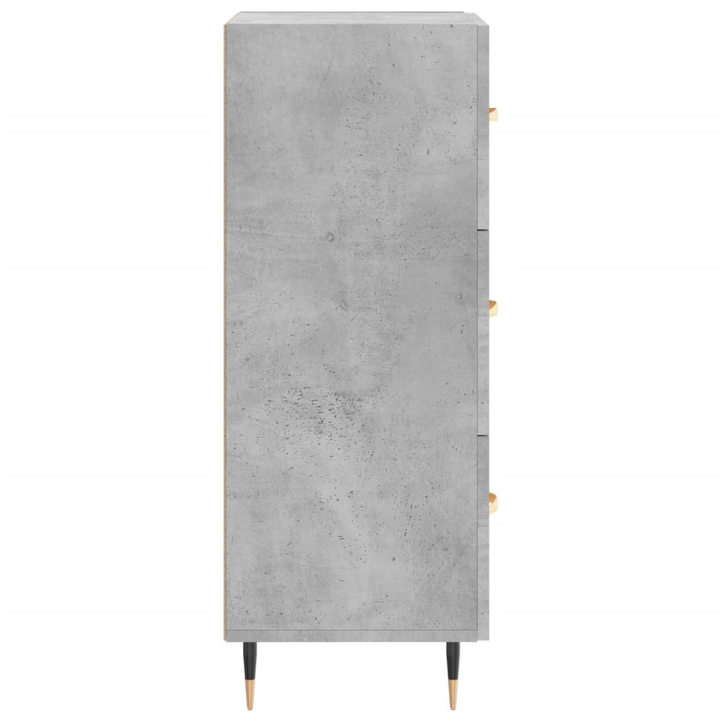 Skåp betonggrå 34,5x34x90 cm konstruerat trä