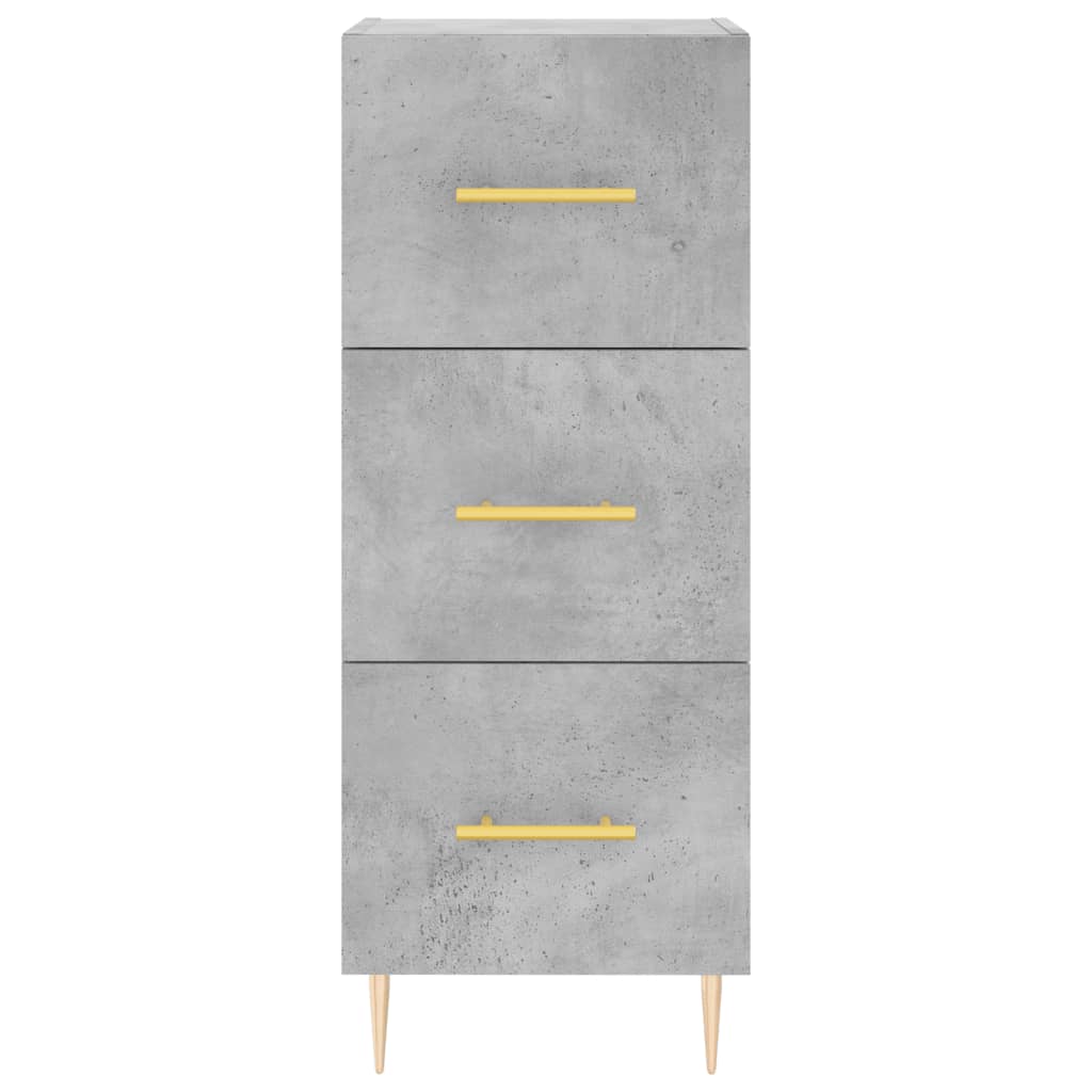Skåp betonggrå 34,5x34x90 cm konstruerat trä