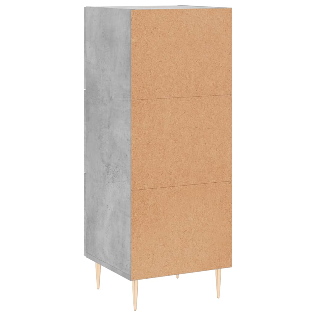 Skåp betonggrå 34,5x34x90 cm konstruerat trä