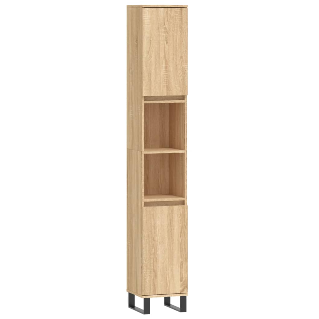 Badrumsskåp Sonoma Ek 30x30x190cm