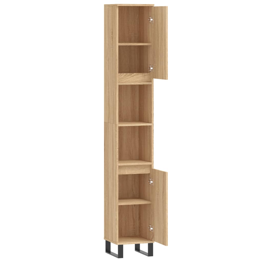 Badrumsskåp Sonoma Ek 30x30x190cm