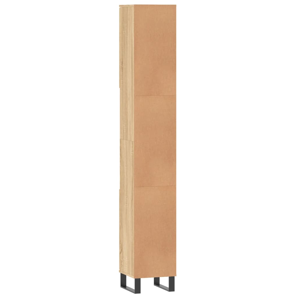 Badrumsskåp Sonoma Ek 30x30x190cm