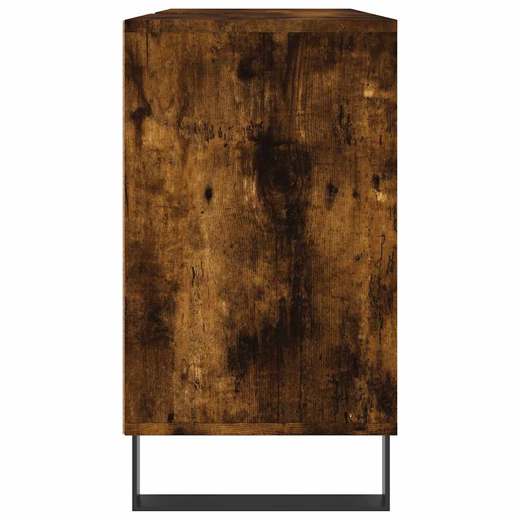 Badrumsskåp Rökfärgad Ek 80x33x60 cm