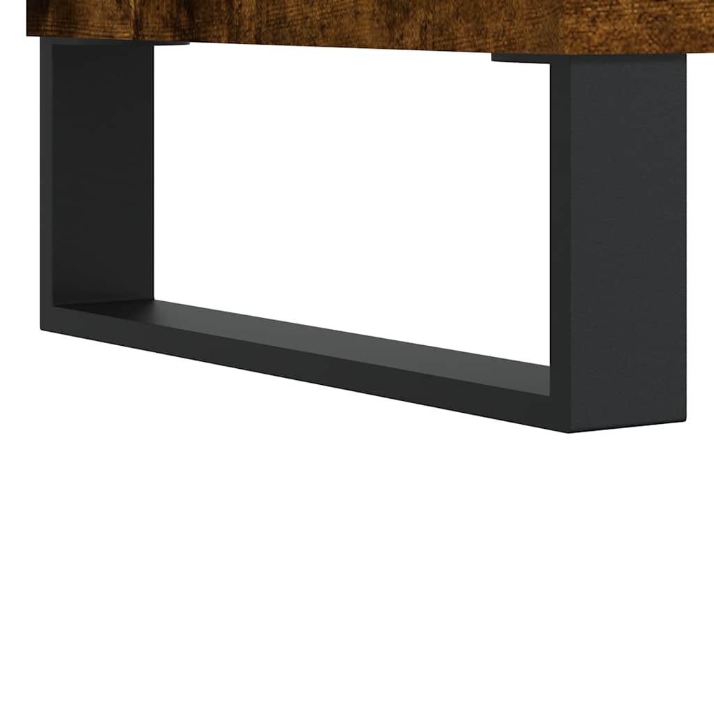 Badrumsskåp Rökfärgad Ek 80x33x60 cm