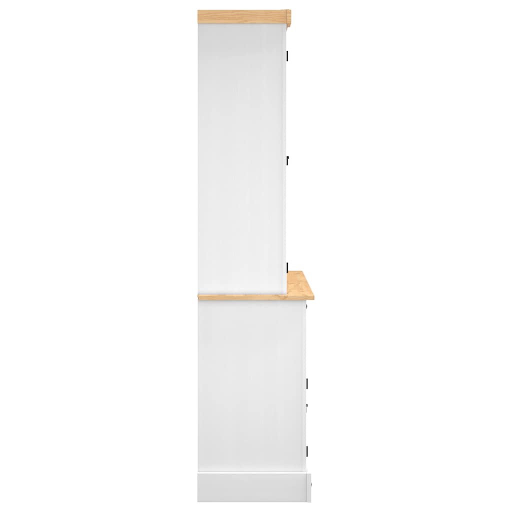 Skåp Vit Corona 112x43x196 cm massiv mexikansk furu
