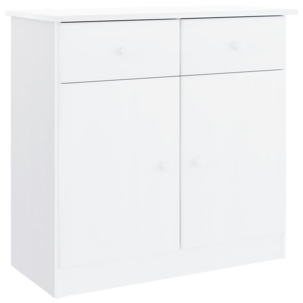 Skåp Vit 77x35x165 cm massiv furu