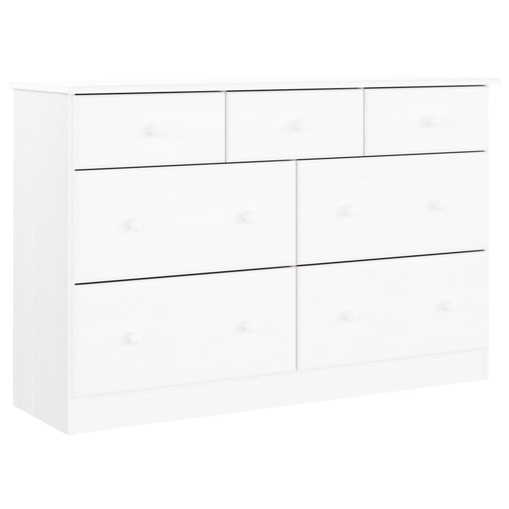 Byrå Vit ALTA 112x35x73 cm massiv furu