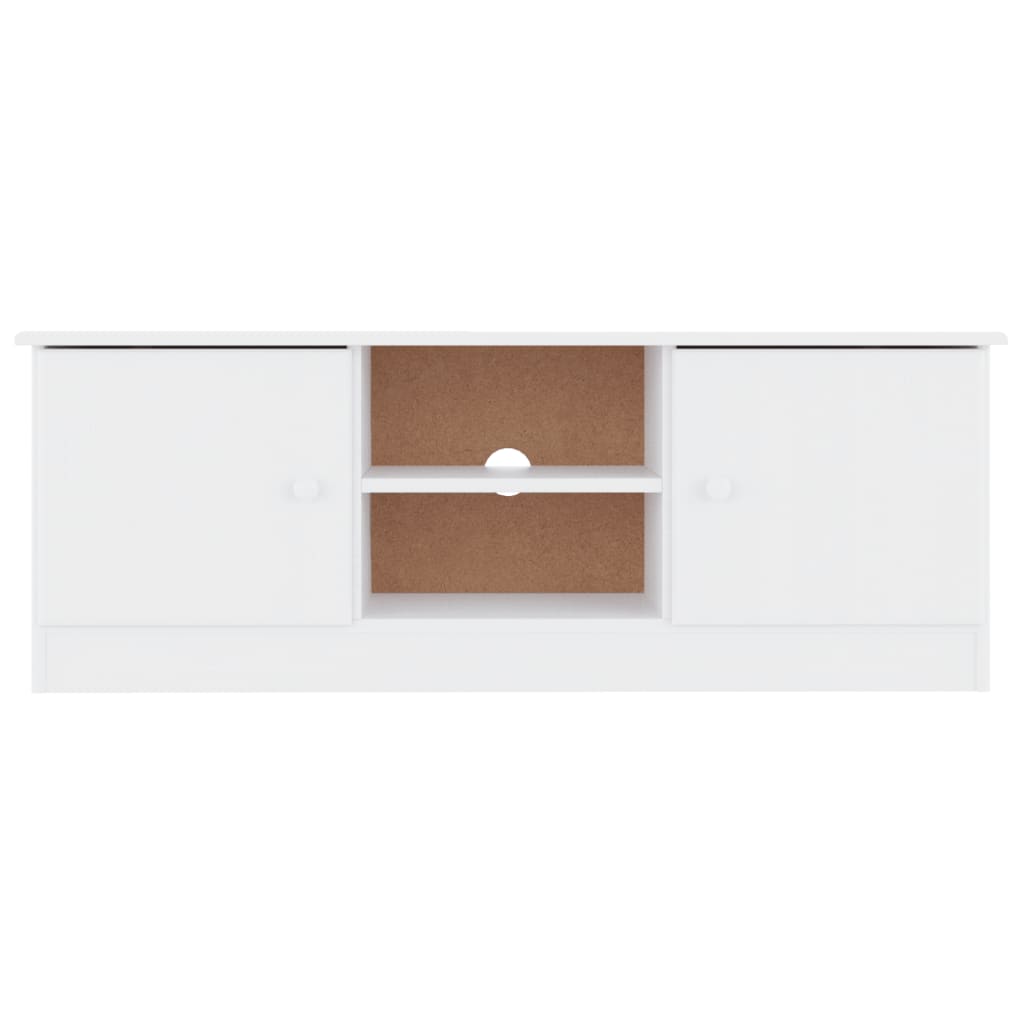 Tv-bänk ALTA Vit 112x35x41 cm massiv furu