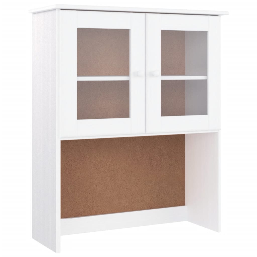 Skåp Vit Överdel 77x30x92 cm massiv furu
