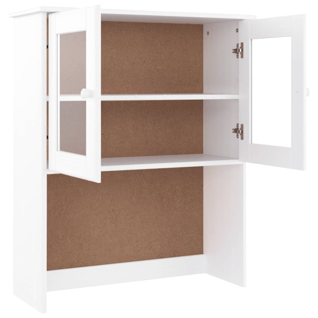 Skåp Vit Överdel 77x30x92 cm massiv furu