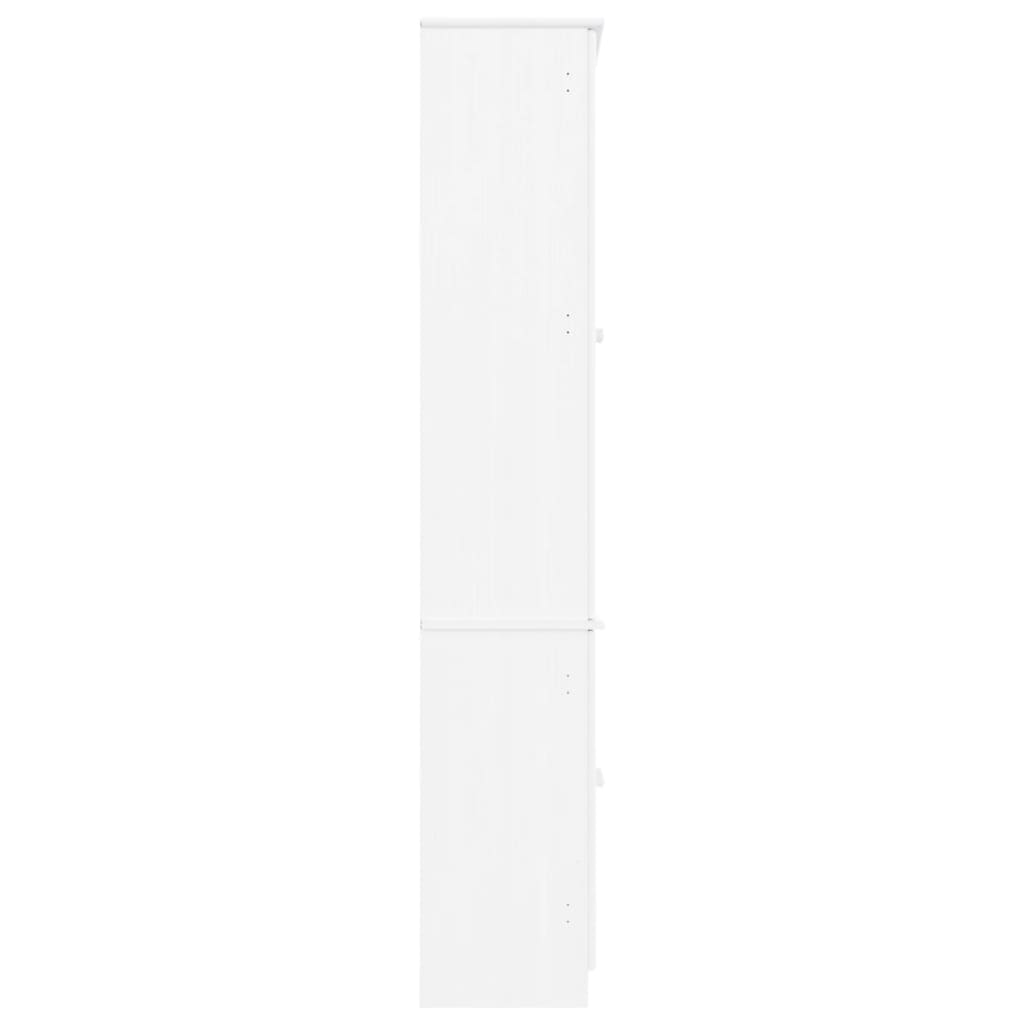 Vitrinskåp vit 77x35x186,5 cm Vit massiv furu