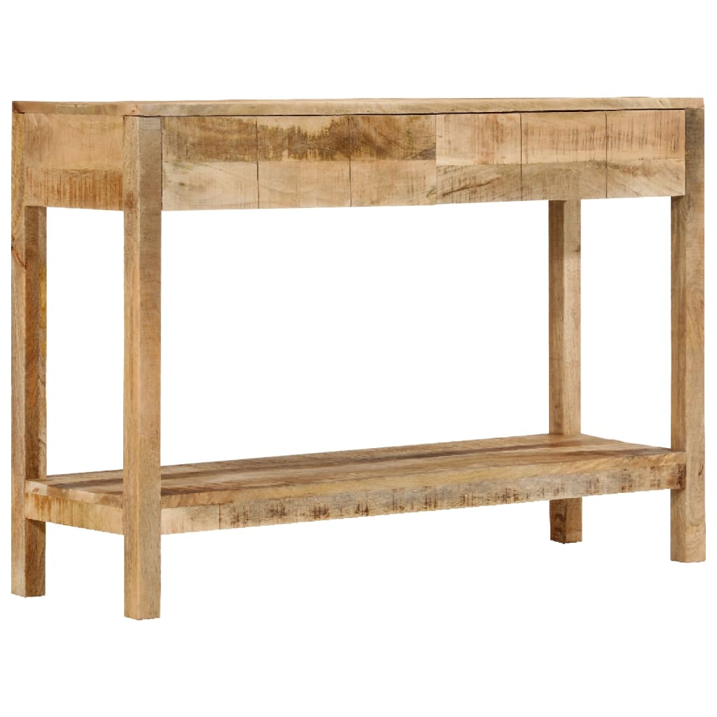 Avlastningsbord med 2 lådor 110x35x75 cm massivt mangoträ