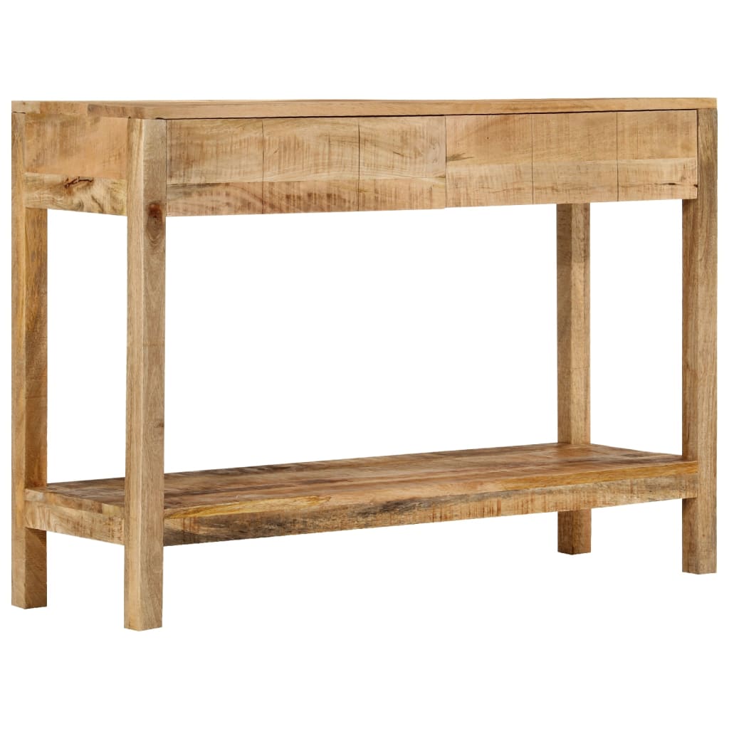 Avlastningsbord med 2 lådor 110x35x75 cm massivt mangoträ