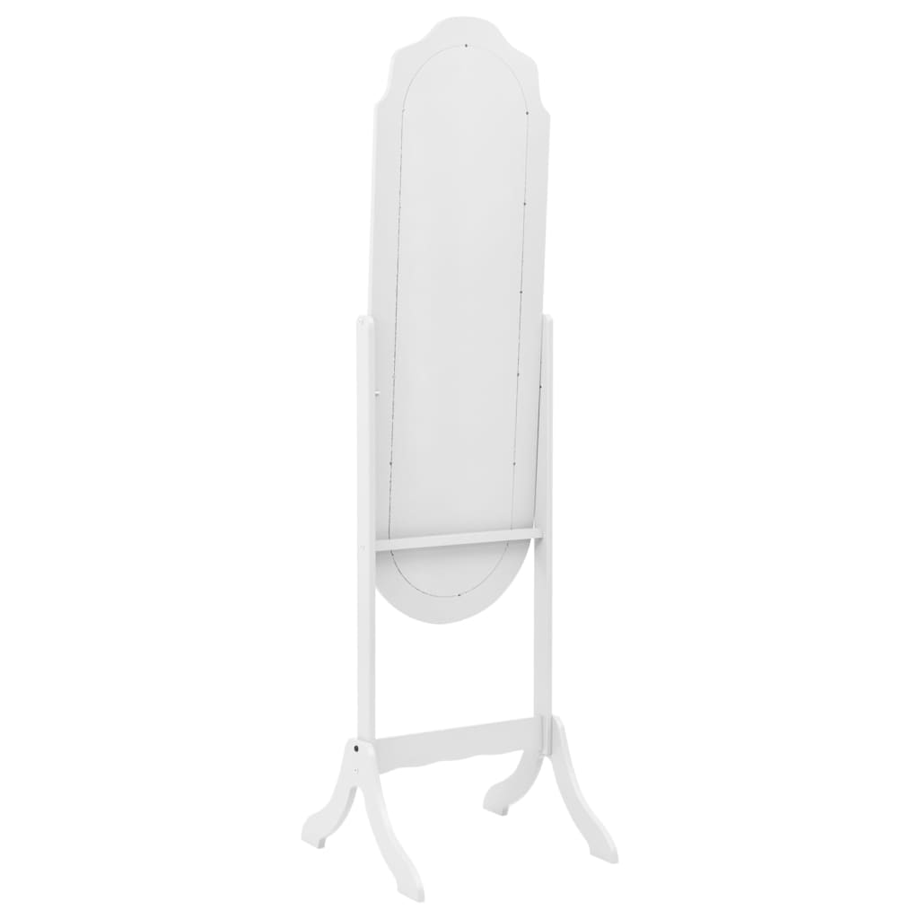 Väggspegel Vit 45,5x47,5x160 cm konstruerad trä