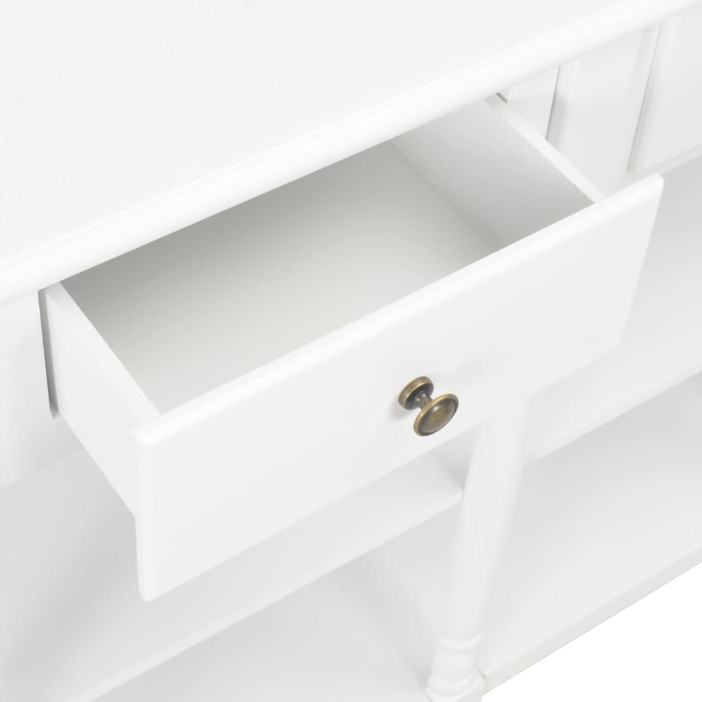 Avlastningsbord Konsollbord Vit 110x30x76 cm
