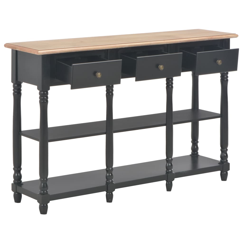Avlastningsbord Konsollbord Svart 110x30x76 cm