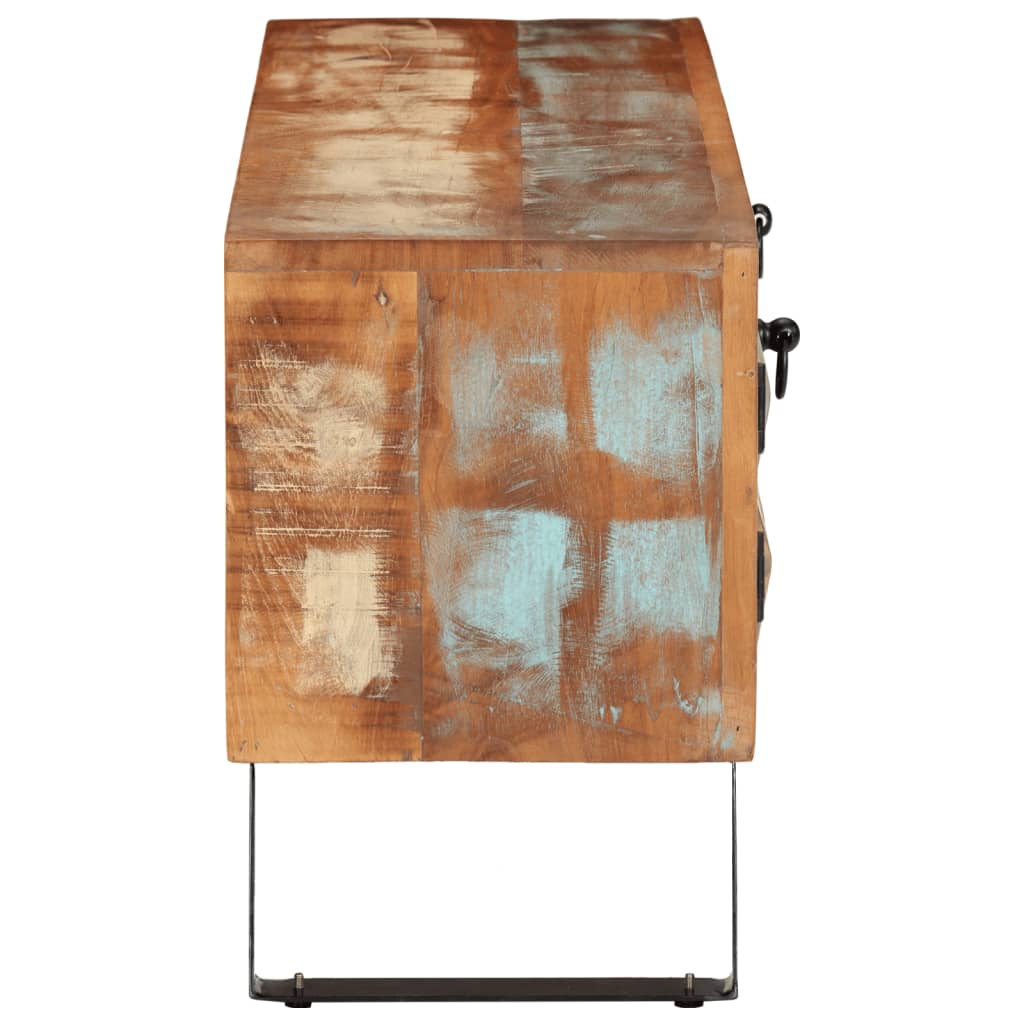 Tv-bänk 112x30x45 cm massivt återvunnet trä